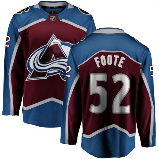 Men's Colorado Avalanche 52 Adam Foote Fanatics Branded Maroon Home Breakaway NHL Jersey