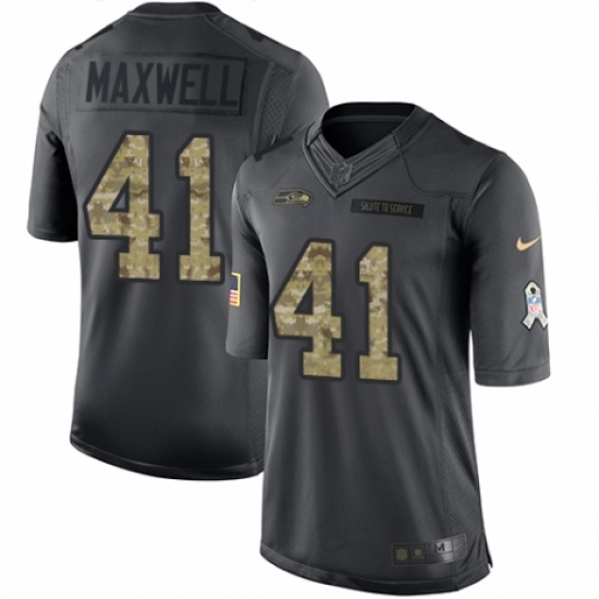Youth Nike Seattle Seahawks 41 Byron Maxwell Limited Black 2016 Salute to Service NFL Jersey