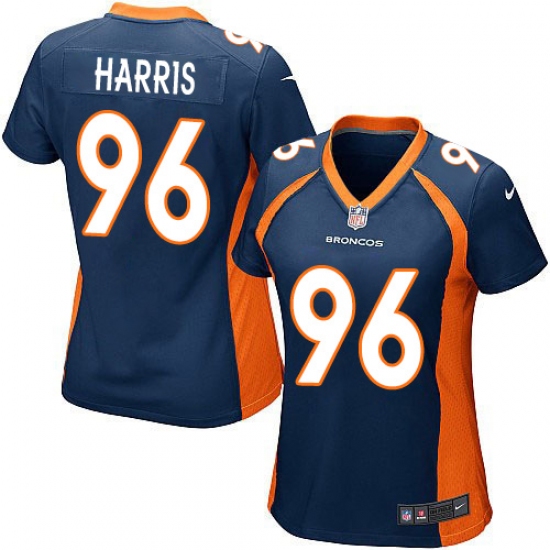 Women's Nike Denver Broncos 96 Shelby Harris Game Navy Blue Alternate NFL Jersey