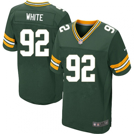 Men's Nike Green Bay Packers 92 Reggie White Elite Green Team Color NFL Jersey