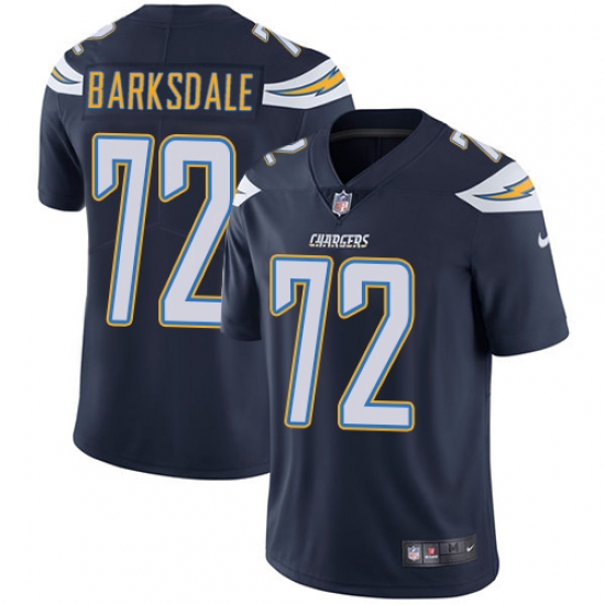 Youth Nike Los Angeles Chargers 72 Joe Barksdale Navy Blue Team Color Vapor Untouchable Limited Player NFL Jersey