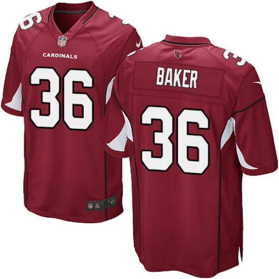 Men's Nike Arizona Cardinals 36 Budda Baker Game Red Team Color NFL Jersey