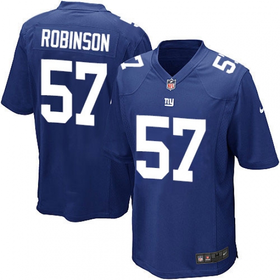 Men's Nike New York Giants 57 Keenan Robinson Game Royal Blue Team Color NFL Jersey