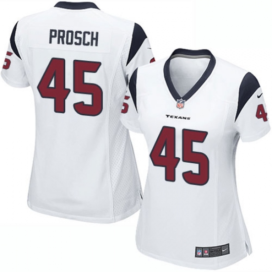 Women's Nike Houston Texans 45 Jay Prosch Game White NFL Jersey