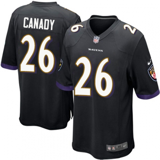 Men's Nike Baltimore Ravens 26 Maurice Canady Game Black Alternate NFL Jersey