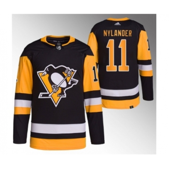 Men's Pittsburgh Penguins 11 Alex Nylander Black Stitched Jersey1