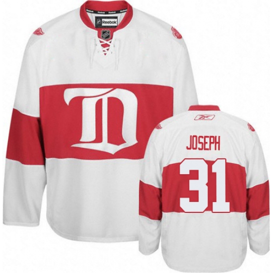 Men's Reebok Detroit Red Wings 31 Curtis Joseph Premier White Third NHL Jersey