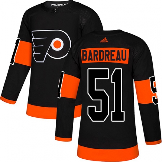 Men's Adidas Philadelphia Flyers 51 Cole Bardreau Premier Black Alternate NHL Jersey