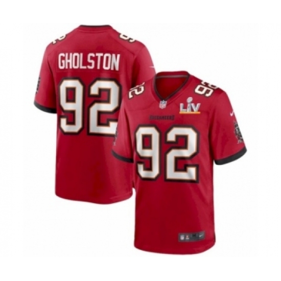 Men'sTampa Bay Buccaneers 92 William Gholston Red Super Bowl LV Jersey