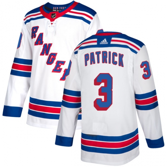 Men's Reebok New York Rangers 3 James Patrick Authentic White Away NHL Jersey