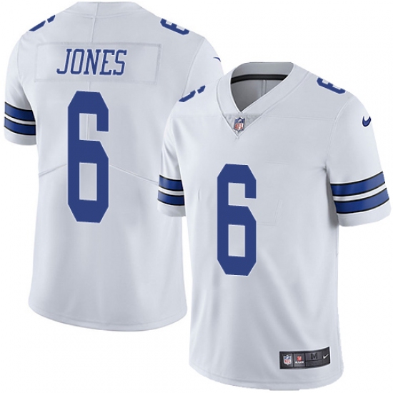 Youth Nike Dallas Cowboys 6 Chris Jones White Vapor Untouchable Limited Player NFL Jersey