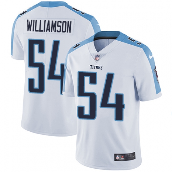 Men's Nike Tennessee Titans 54 Avery Williamson White Vapor Untouchable Limited Player NFL Jersey