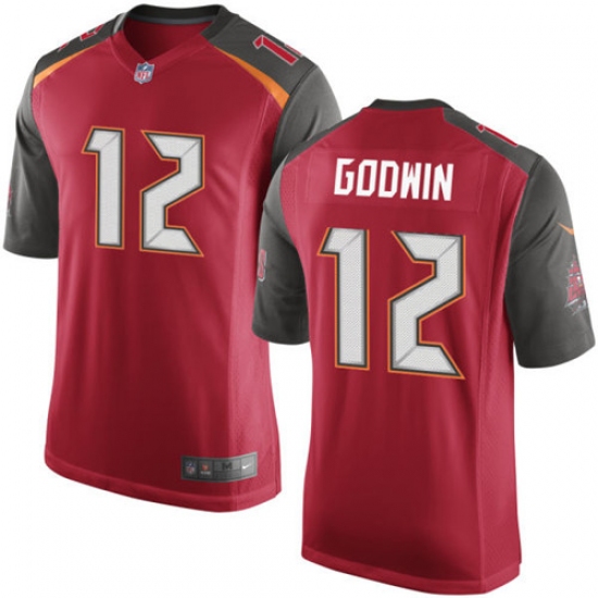 Men's Nike Tampa Bay Buccaneers 12 Chris Godwin Game Red Team Color NFL Jersey