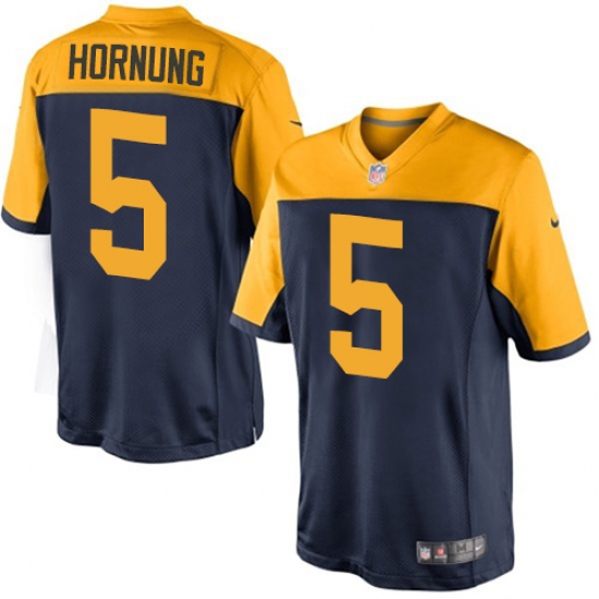 Men's Nike Green Bay Packers 5 Paul Hornung Limited Navy Blue Alternate NFL Jersey
