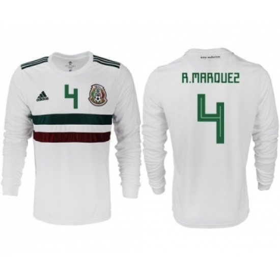 Mexico 4 R.Marquez Away Long Sleeves Soccer Country Jersey