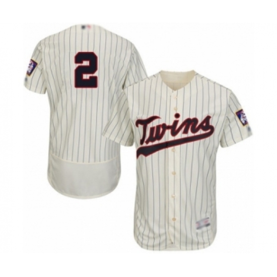 Men's Minnesota Twins 2 Luis Arraez Authentic Cream Alternate Flex Base Authentic Collection Baseball Player Jersey