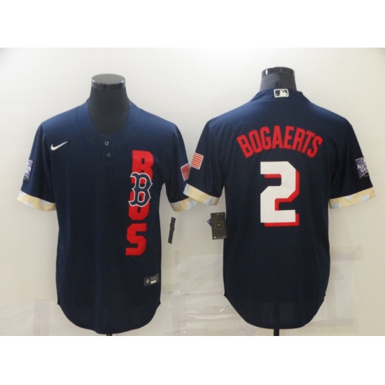 Men's Boston Red Sox 2 Xander Bogaerts Nike Navy 2021 All-Star Game Replica Jersey