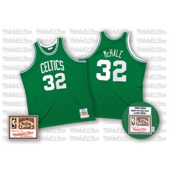 Men's Mitchell and Ness Boston Celtics 32 Kevin Mchale Authentic Green Throwback NBA Jersey