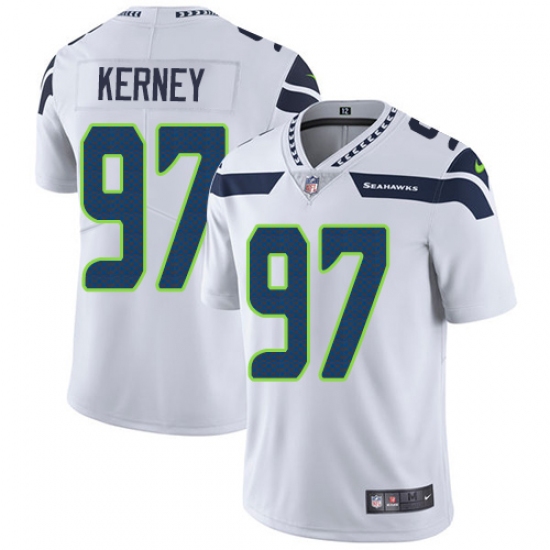 Men's Nike Seattle Seahawks 97 Patrick Kerney White Vapor Untouchable Limited Player NFL Jersey