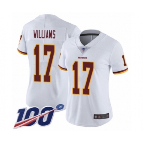 Women's Washington Redskins 17 Doug Williams White Vapor Untouchable Limited Player 100th Season Football Jersey