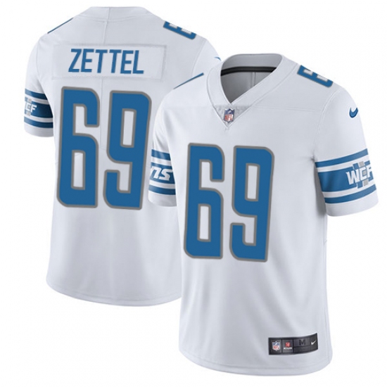 Men's Nike Detroit Lions 69 Anthony Zettel Elite White NFL Jersey