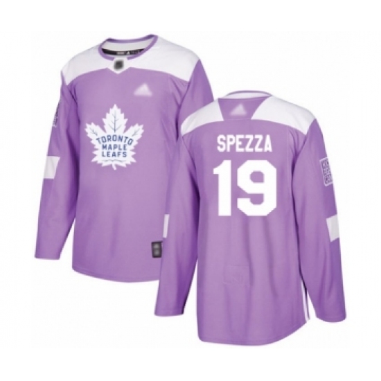 Men's Toronto Maple Leafs 19 Jason Spezza Authentic Purple Fights Cancer Practice Hockey Jersey