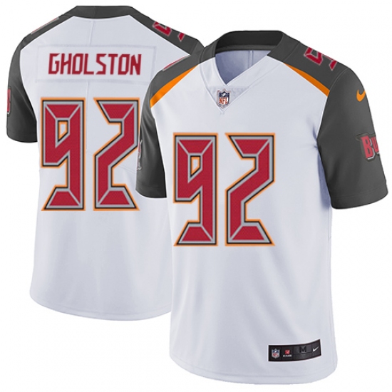 Men's Nike Tampa Bay Buccaneers 92 William Gholston White Vapor Untouchable Limited Player NFL Jersey