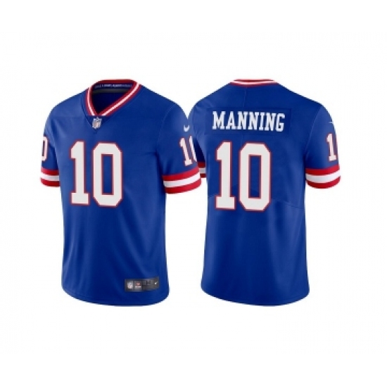 Men's New York Giants 10 Eli Manning Royal Vapor Untouchable Limited Stitched Jersey