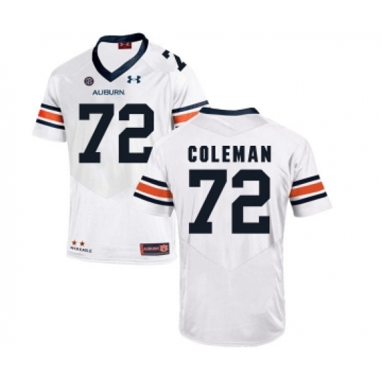 Auburn Tigers 72 Shon Coleman White College Football Jersey