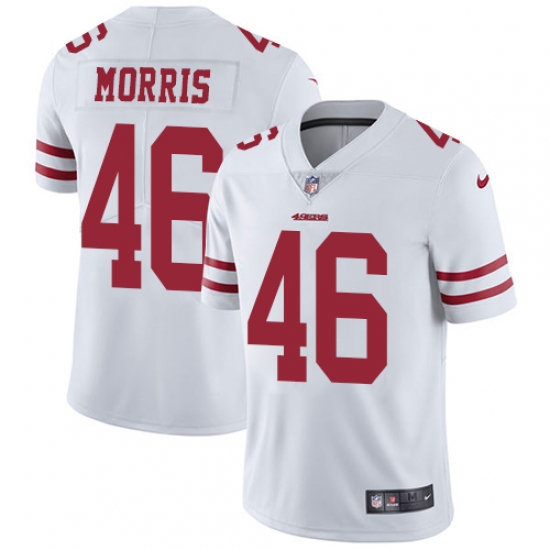Men's Nike San Francisco 49ers 46 Alfred Morris White Vapor Untouchable Limited Player NFL Jersey