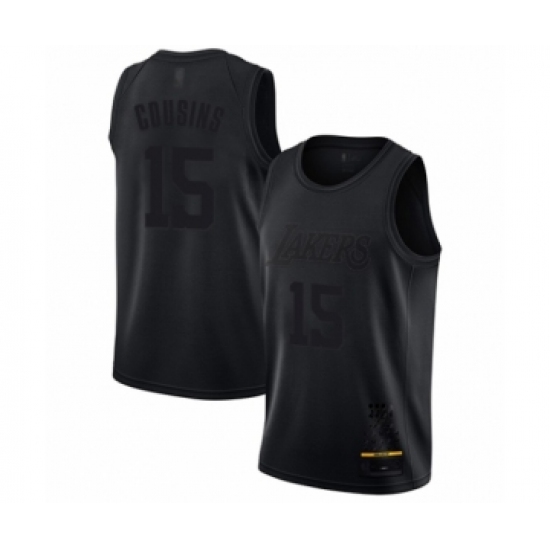 Men's Los Angeles Lakers 15 DeMarcus Cousins Swingman Black MVP Basketball Jersey