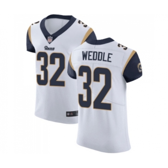 Men's Los Angeles Rams 32 Eric Weddle White Vapor Untouchable Elite Player Football Jersey