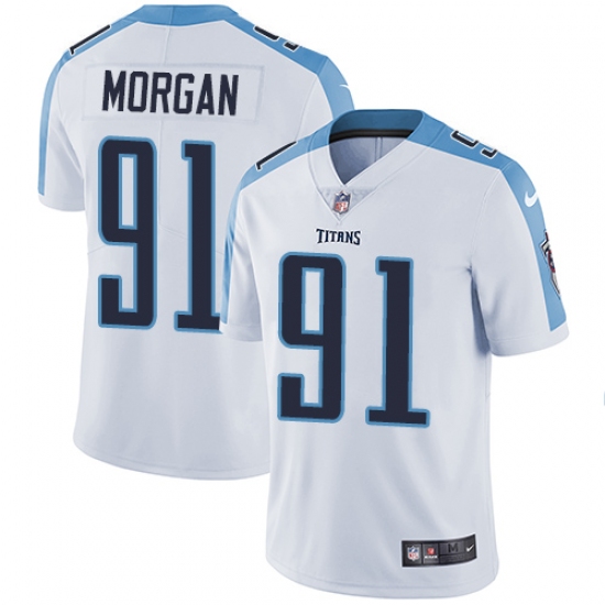 Youth Nike Tennessee Titans 91 Derrick Morgan Elite White NFL Jersey