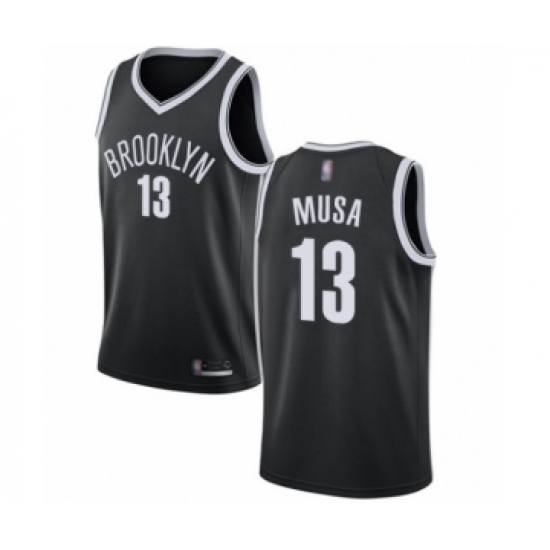 Youth Brooklyn Nets 13 Dzanan Musa Authentic Black Basketball Jersey - Icon Edition