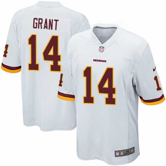 Men's Nike Washington Redskins 14 Ryan Grant Game White NFL Jersey