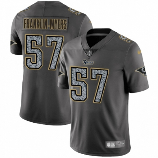 Youth Nike Los Angeles Rams 57 John Franklin-Myers Gray Static Vapor Untouchable Limited NFL Jersey
