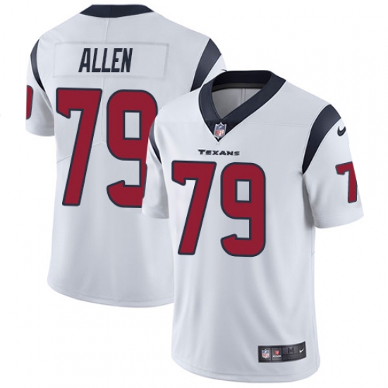 Youth Nike Houston Texans 79 Jeff Allen Elite White NFL Jersey