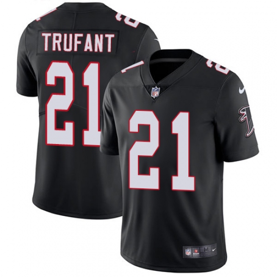 Men's Nike Atlanta Falcons 21 Desmond Trufant Black Alternate Vapor Untouchable Limited Player NFL Jersey