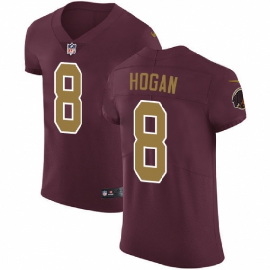 Men's Nike Washington Redskins 8 Kevin Hogan Burgundy Red Alternate Vapor Untouchable Elite Player NFL Jersey