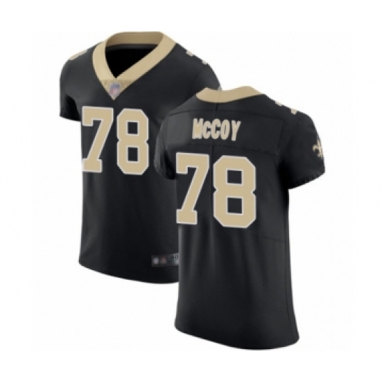 Men's New Orleans Saints 78 Erik McCoy Black Team Color Vapor Untouchable Elite Player Football Jersey