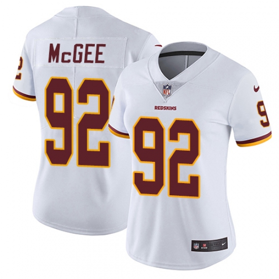 Women's Nike Washington Redskins 92 Stacy McGee White Vapor Untouchable Limited Player NFL Jersey