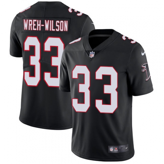 Youth Nike Atlanta Falcons 33 Blidi Wreh-Wilson Elite Black Alternate NFL Jersey