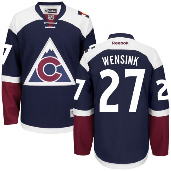 Youth Reebok Colorado Avalanche 27 John Wensink Premier Blue Third NHL Jersey