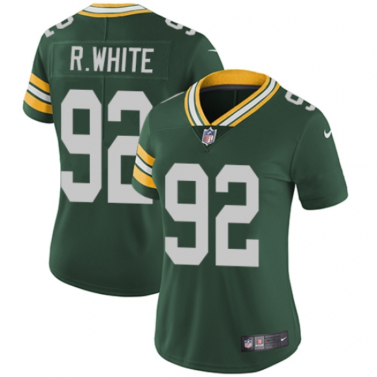 Women's Nike Green Bay Packers 92 Reggie White Green Team Color Vapor Untouchable Limited Player NFL Jersey