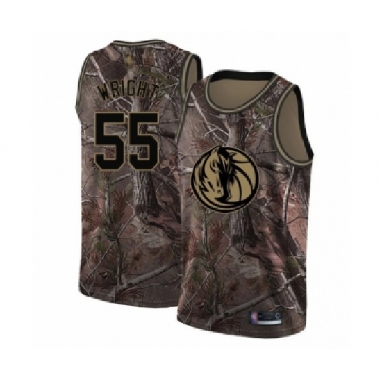 Men's Dallas Mavericks 55 Delon Wright Swingman Camo Realtree Collection Basketball Jersey