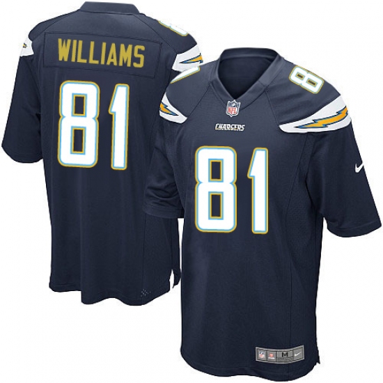 Men's Nike Los Angeles Chargers 81 Mike Williams Game Navy Blue Team Color NFL Jersey