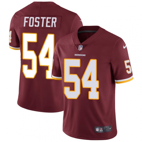 Men's Nike Washington Redskins 54 Mason Foster Burgundy Red Team Color Vapor Untouchable Limited Player NFL Jersey