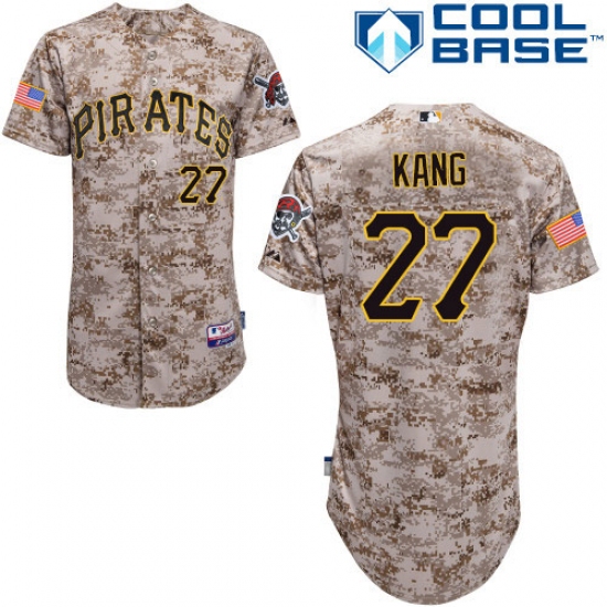 Men's Majestic Pittsburgh Pirates 27 Jung-ho Kang Replica Camo Alternate Cool Base MLB Jersey