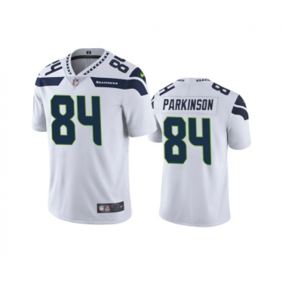 Men's Seattle Seahawks 84 Colby Parkinson White Vapor Untouchable Limited Stitched Jersey