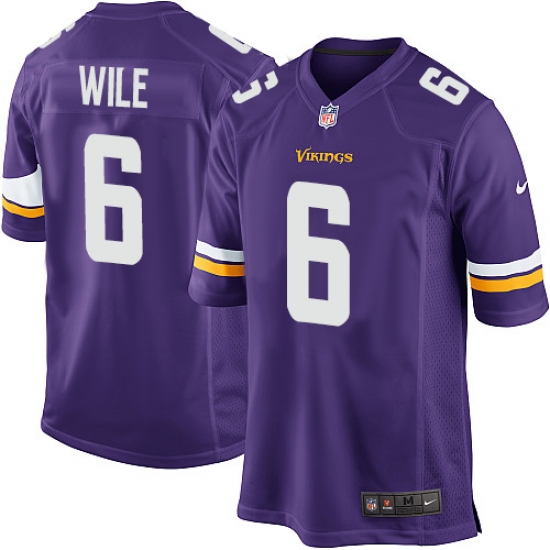 Men's Nike Minnesota Vikings 6 Matt Wile Game Purple Team Color NFL Jersey
